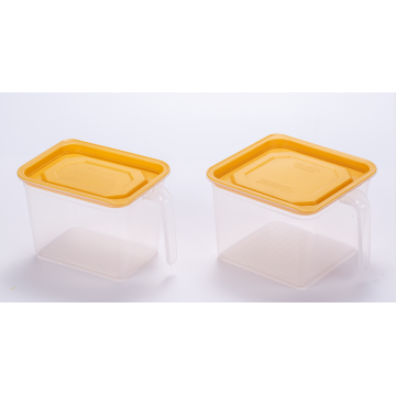 plastic food container with handle and lid S